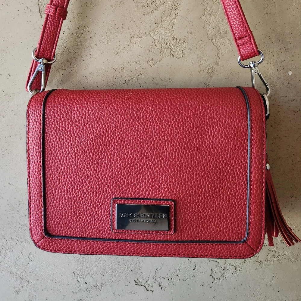 Marc New York Red Studded Crossbody Bag - Picture 8 of 17